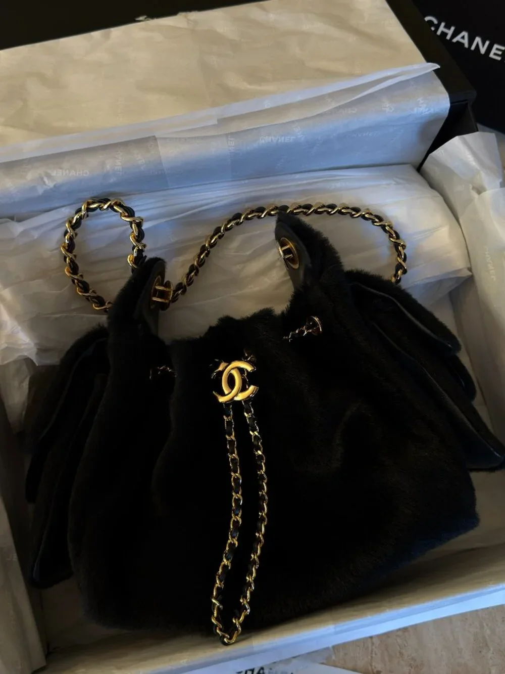 RARE CHANEL 25 mini handbag (26A), black pony hair, GHW, BRAND NEW, Full Set